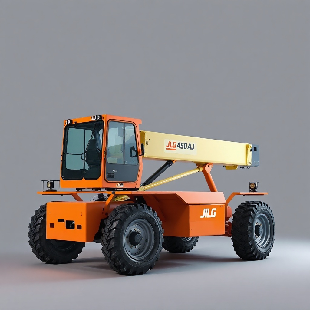 <JLG 450AJ'nin lastiğine yakın çekim