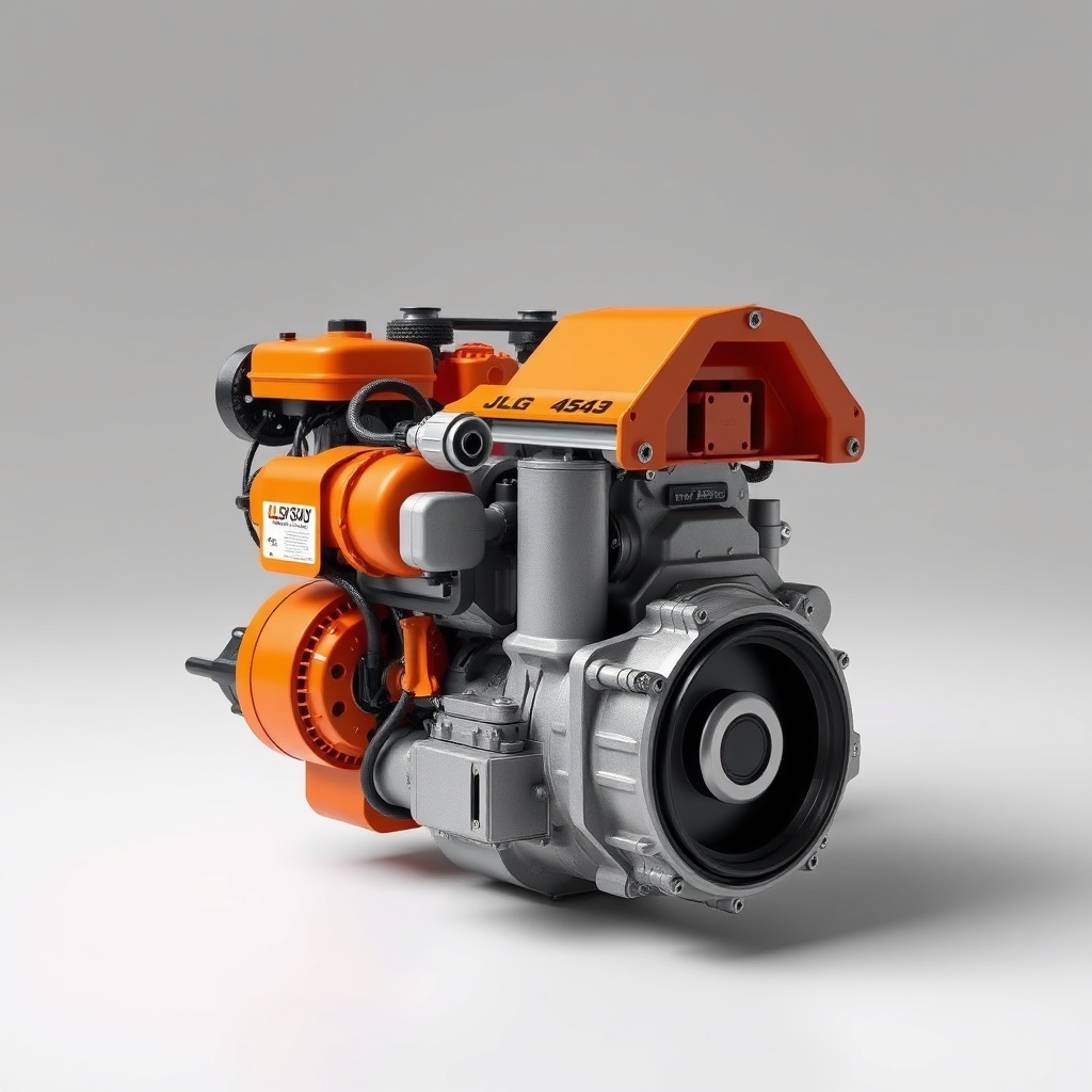Yeni yağ değişimi yapılan bir JLG 450AJ motor bölümü
