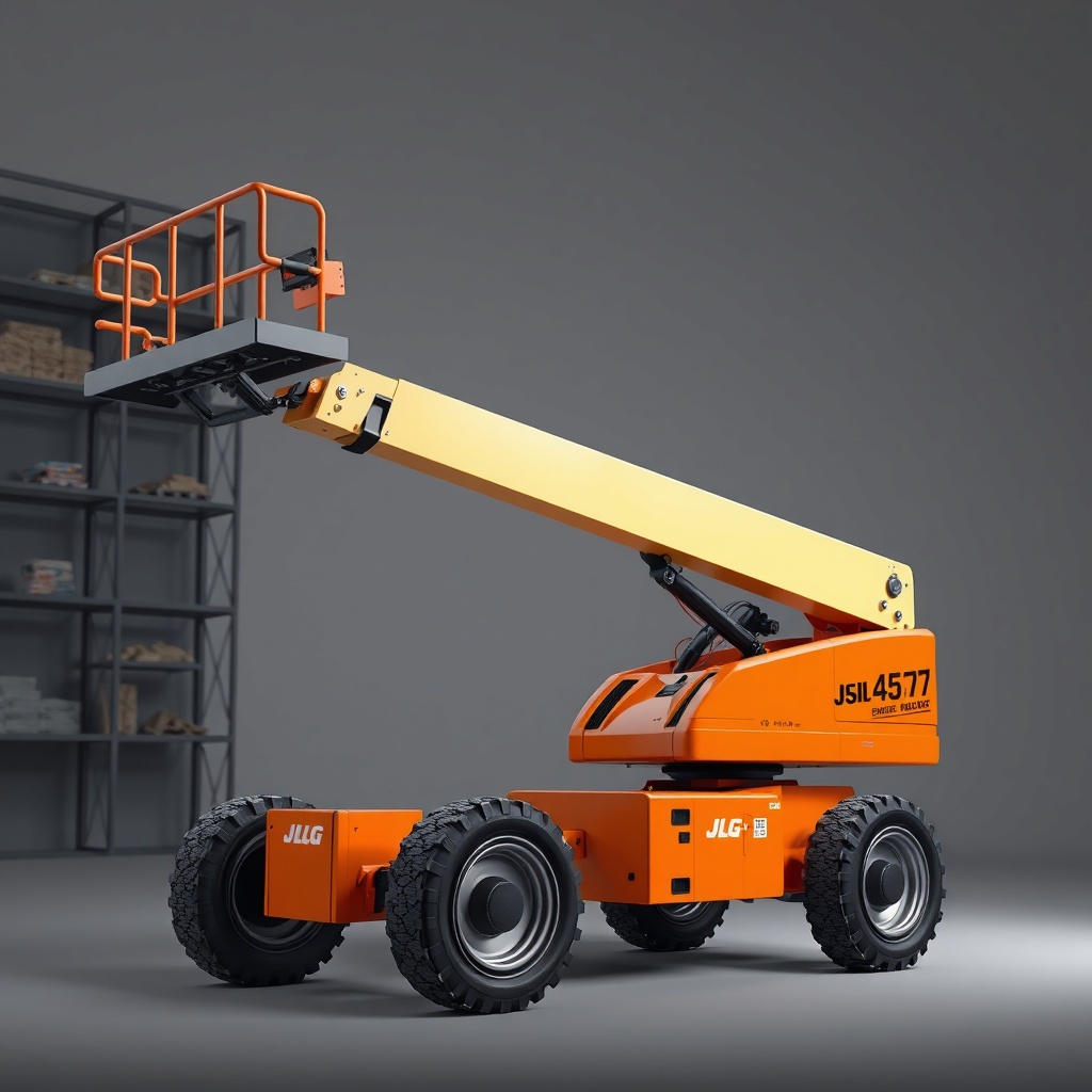 JLG 450AJ yeni nesil modelinin beyaz zemin üzerinde